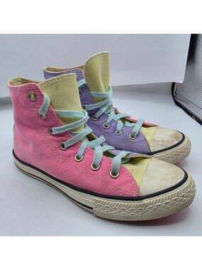 Converse All Star Kids High Tops 3 Pink Yellow Purple Shoes Classic Design